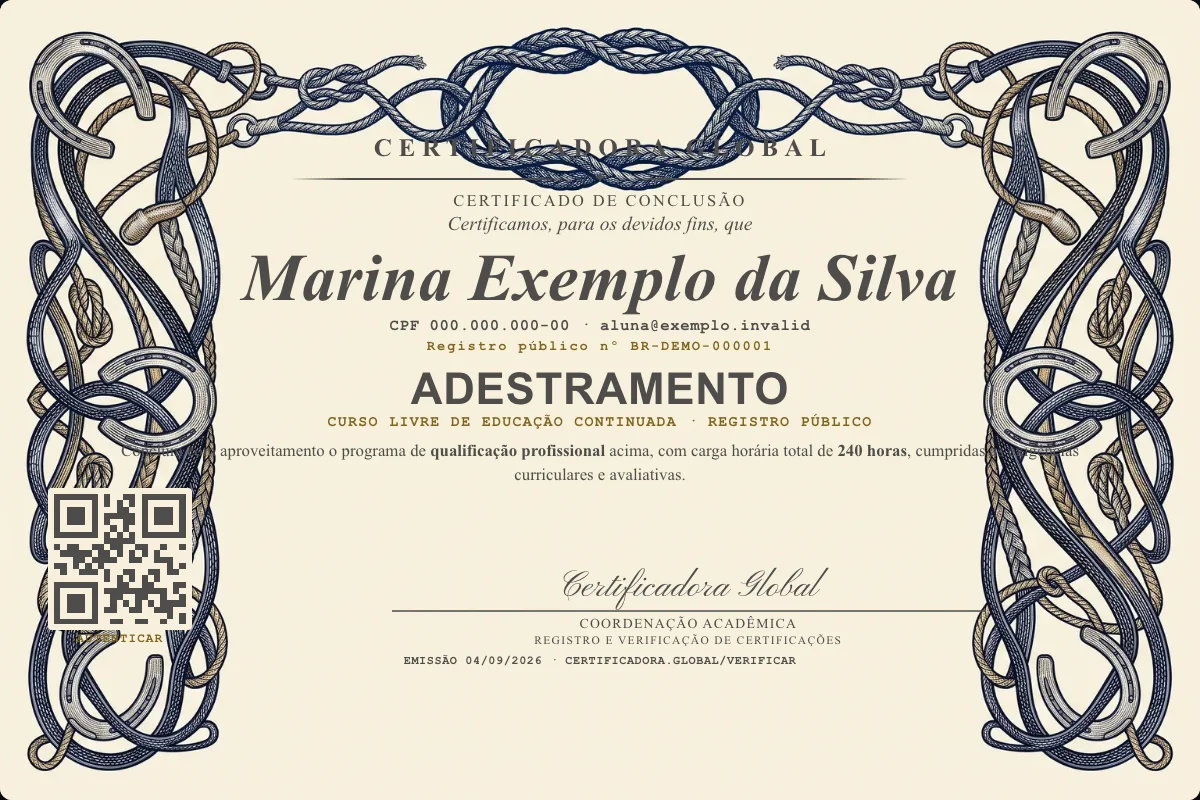 Capa do curso Adestramento