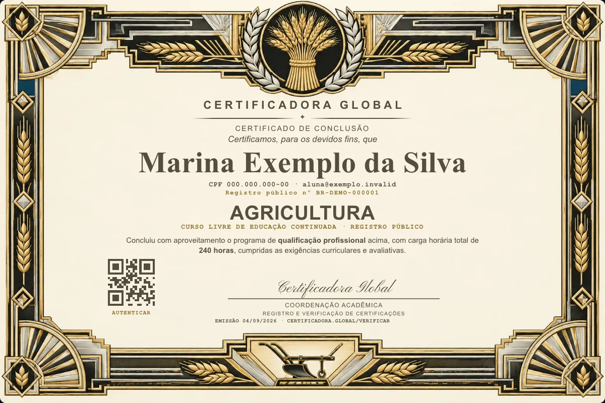 Capa do curso Agricultura