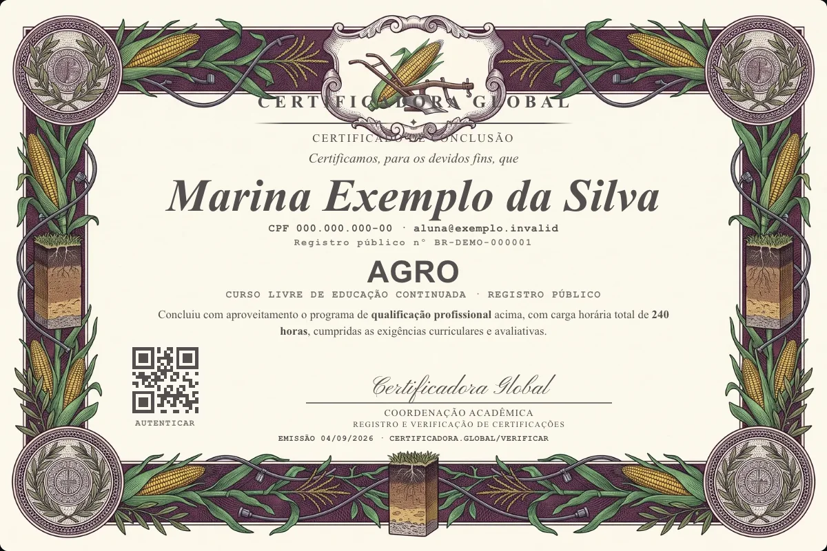 Capa do curso Agro