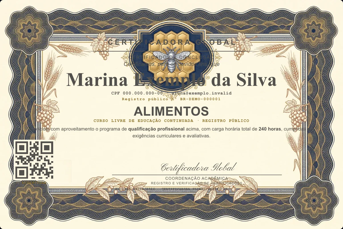 Capa do curso Alimentos
