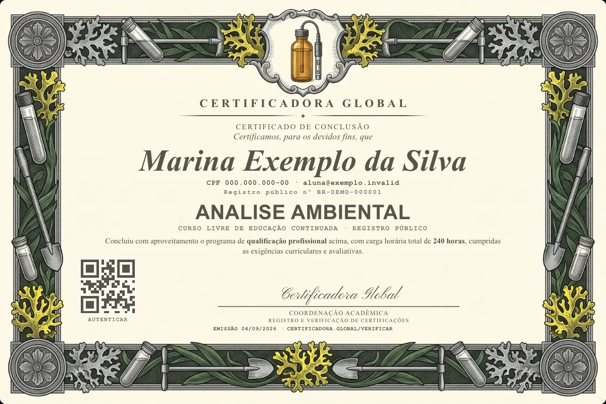 Capa do curso Analise Ambiental
