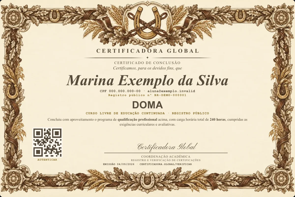 Capa do curso Doma