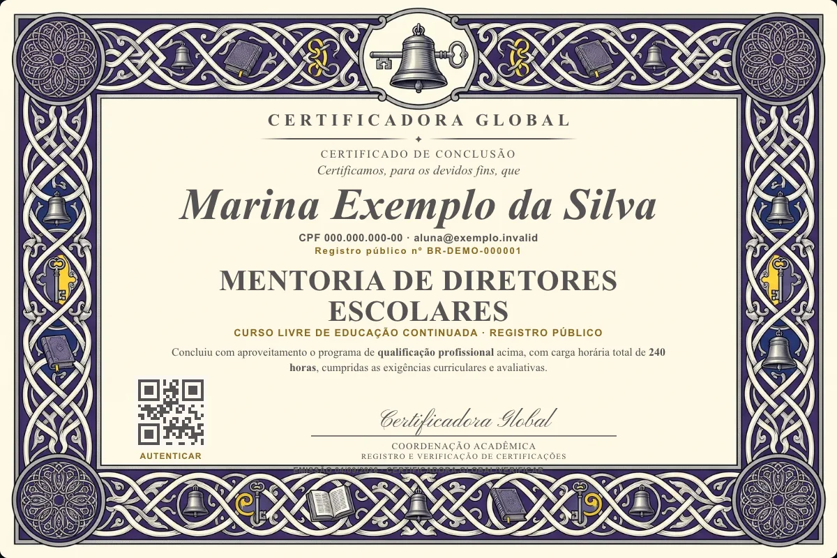 Capa do curso Mentoria de Diretores Escolares