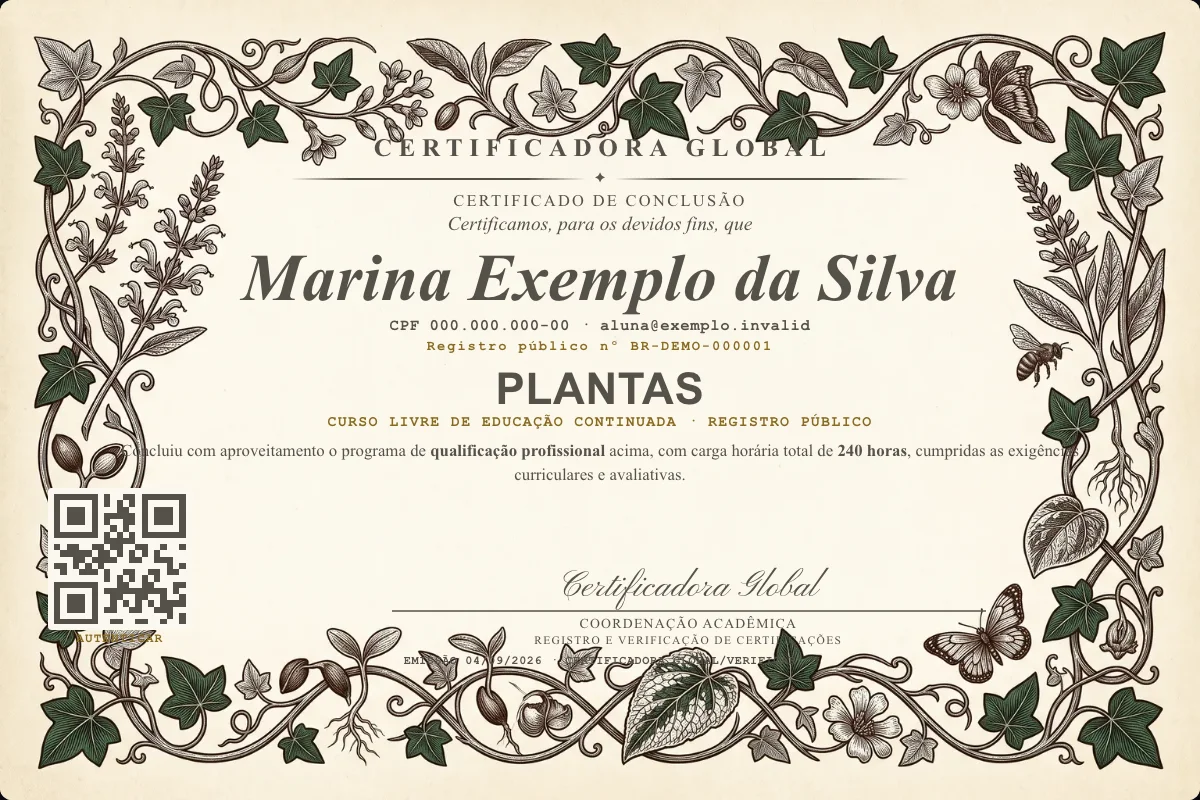 Capa do curso Plantas