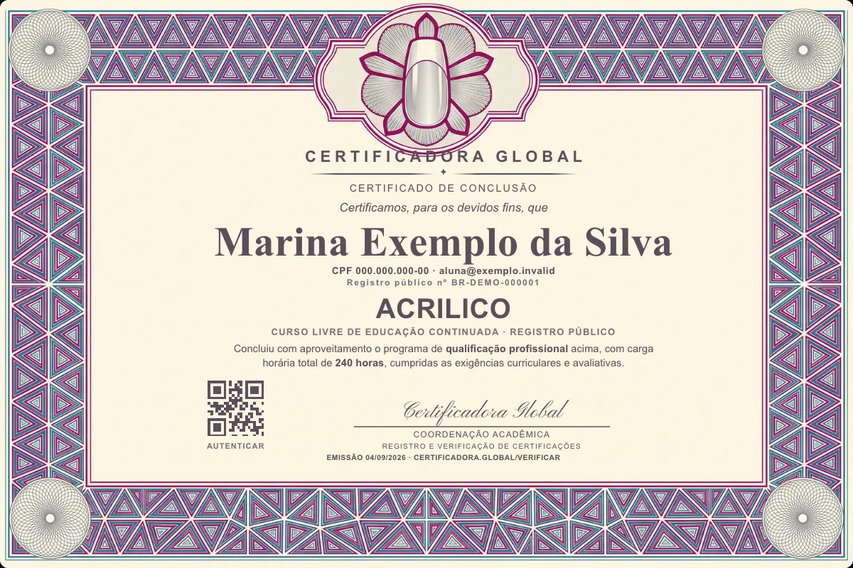 Capa do curso Acrilico