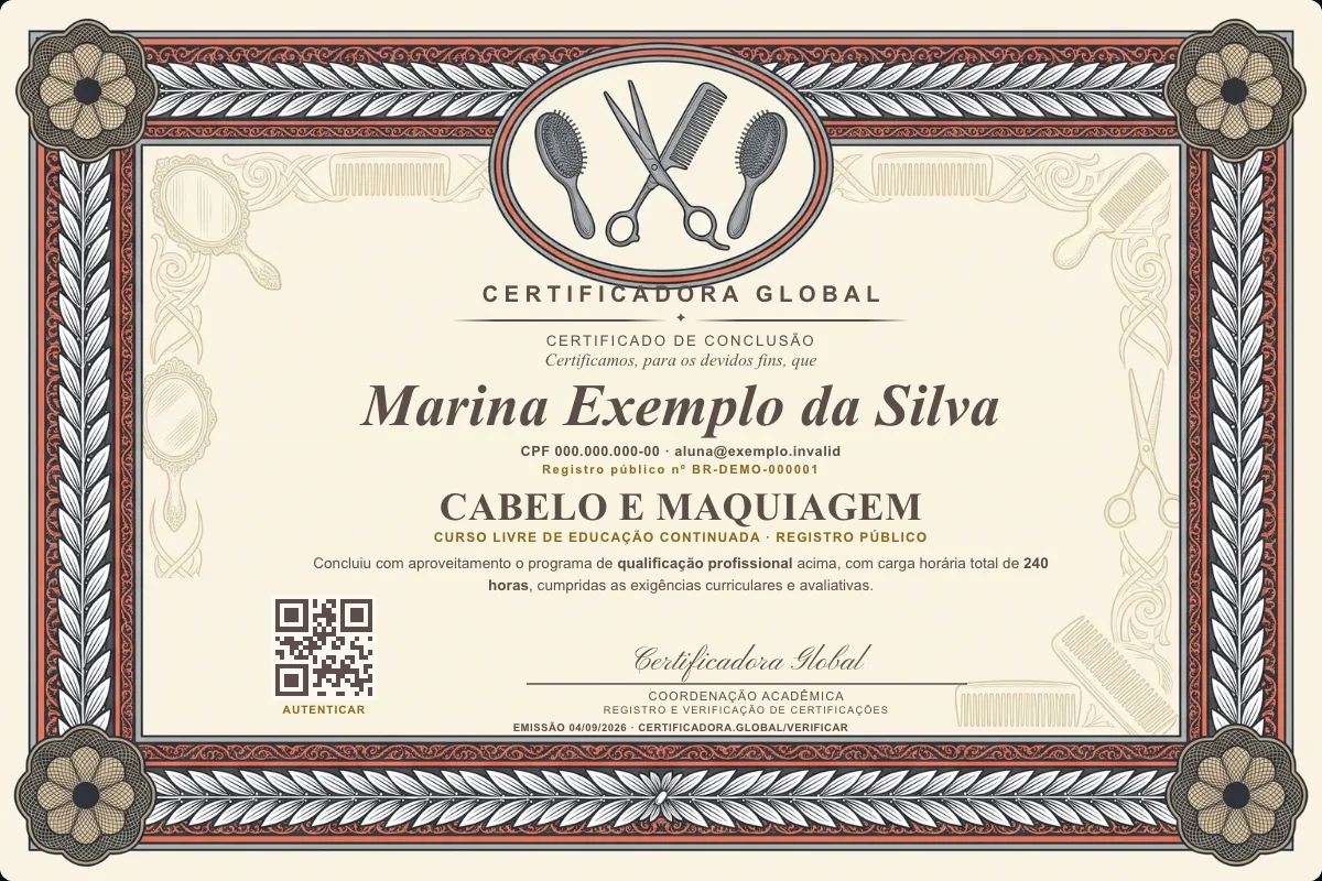 Capa do curso Cabelo e Maquiagem
