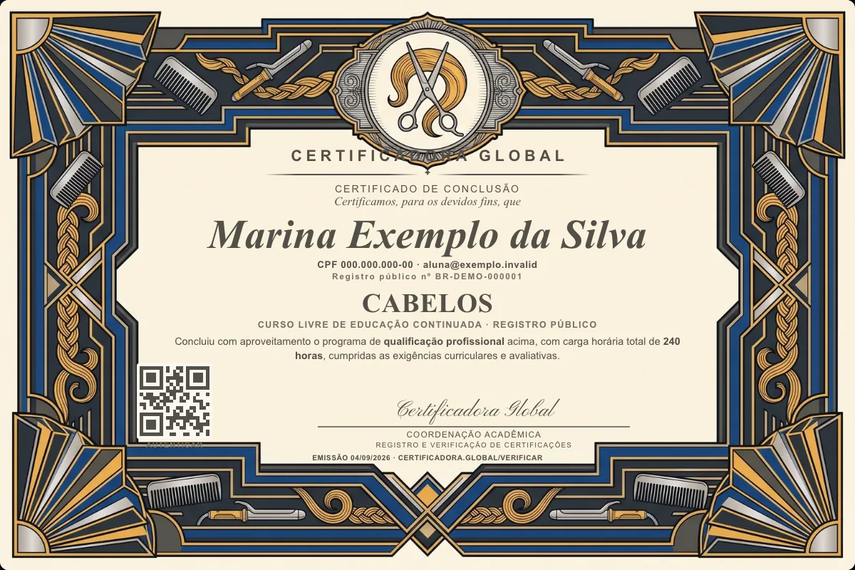 Capa do curso Cabelos