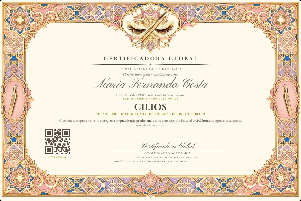 Capa do curso Cilios