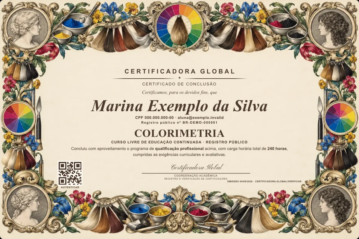 Capa do curso Colorimetria