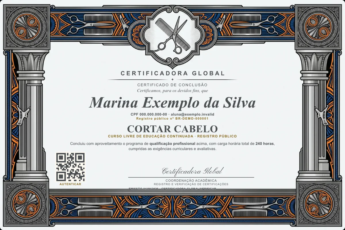 Capa do curso Cortar Cabelo