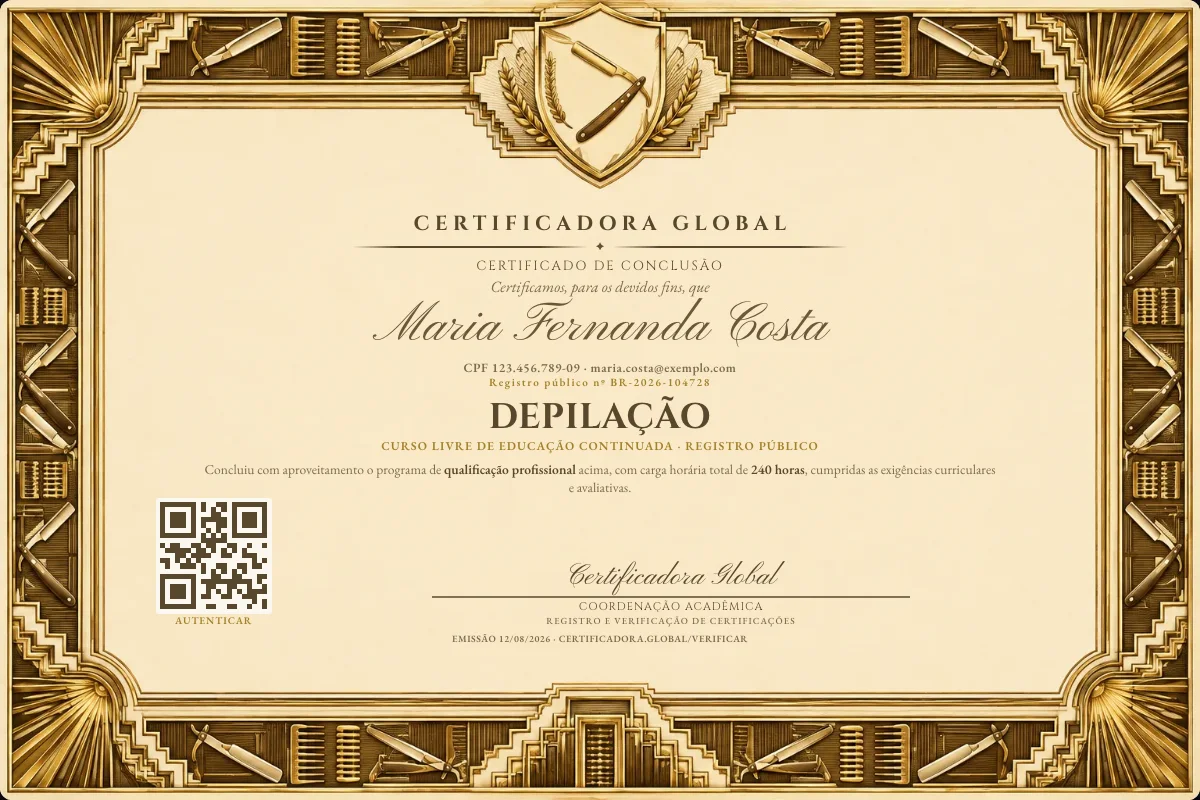 Capa do curso Depilação