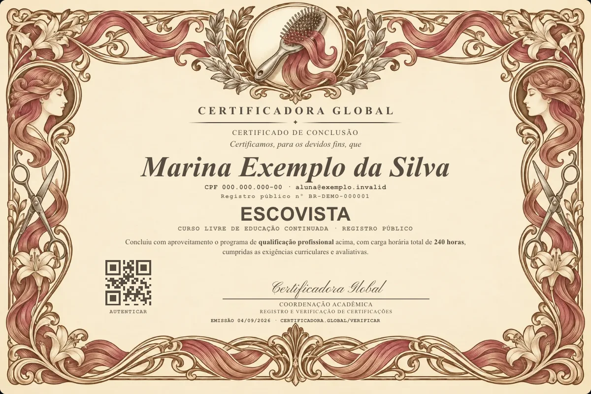 Capa do curso Escovista