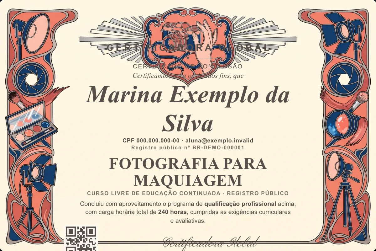 Capa do curso Fotografia para Maquiagem