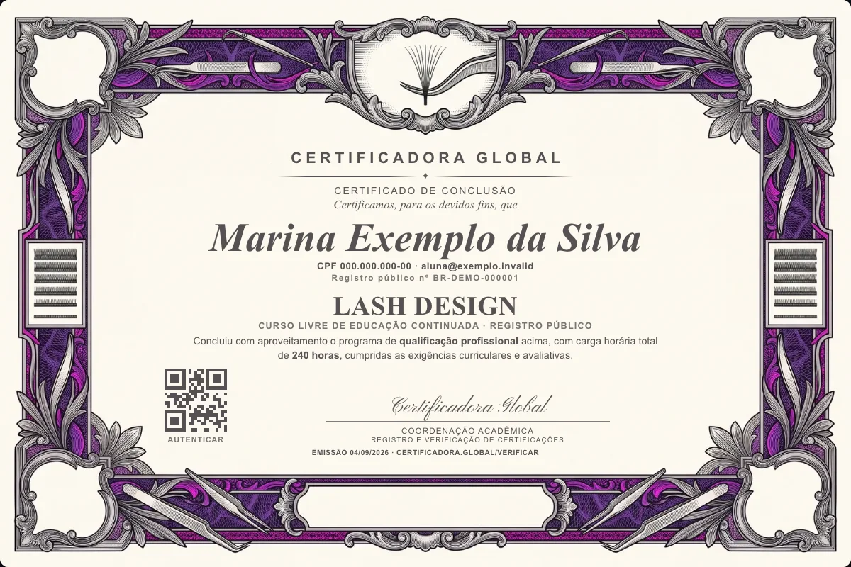 Capa do curso Lash Design