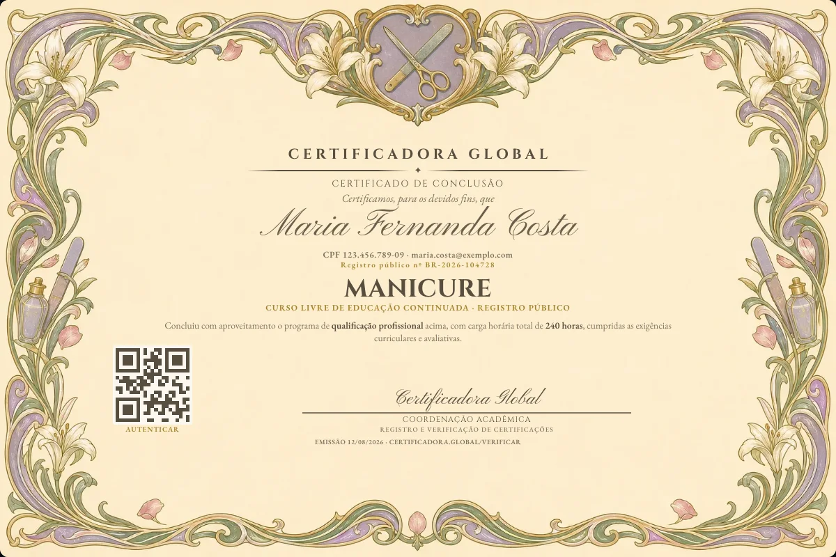 Capa do curso Manicure