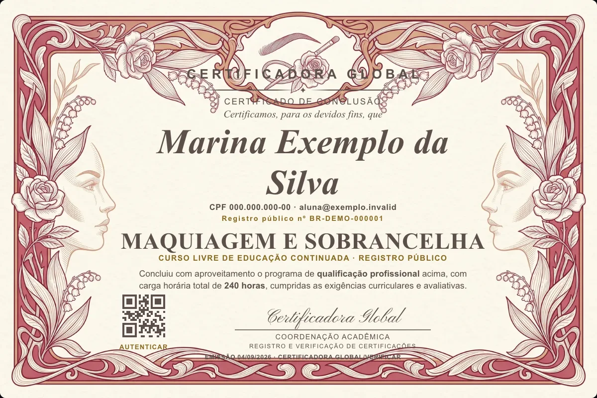 Capa do curso Maquiagem e Sobrancelha