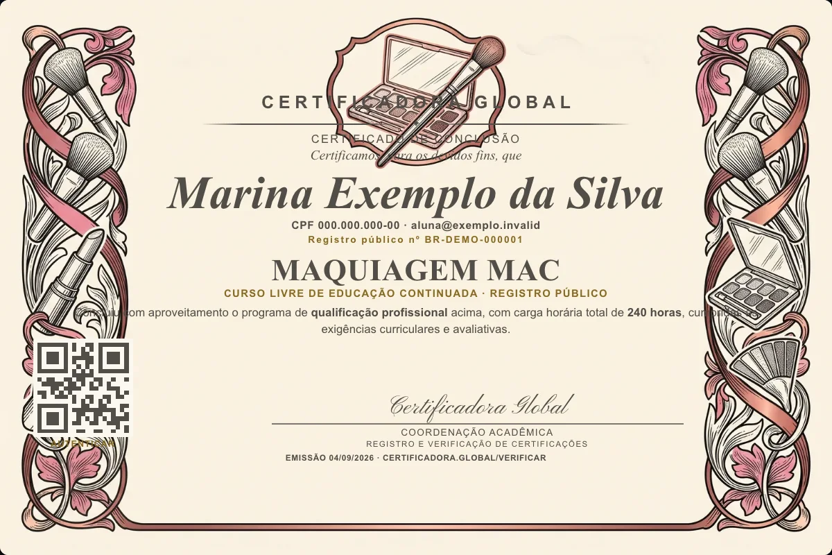 Capa do curso Maquiagem Mac