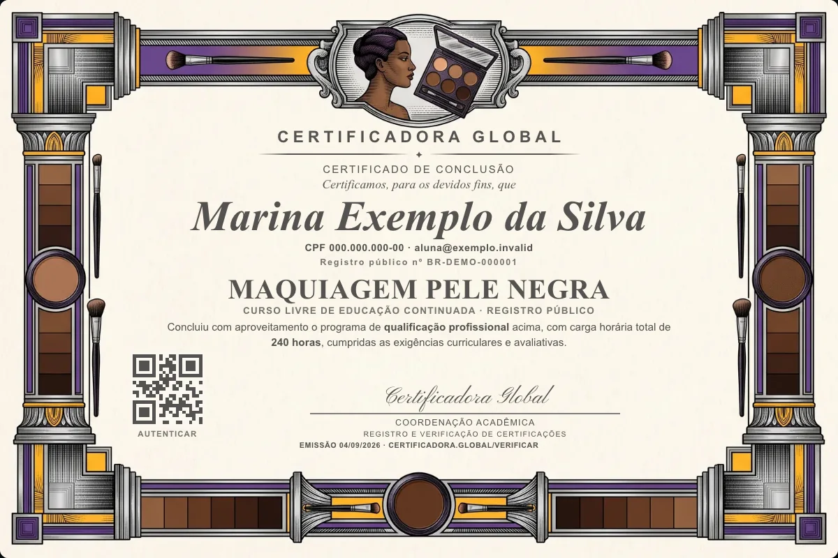 Capa do curso Maquiagem Pele Negra