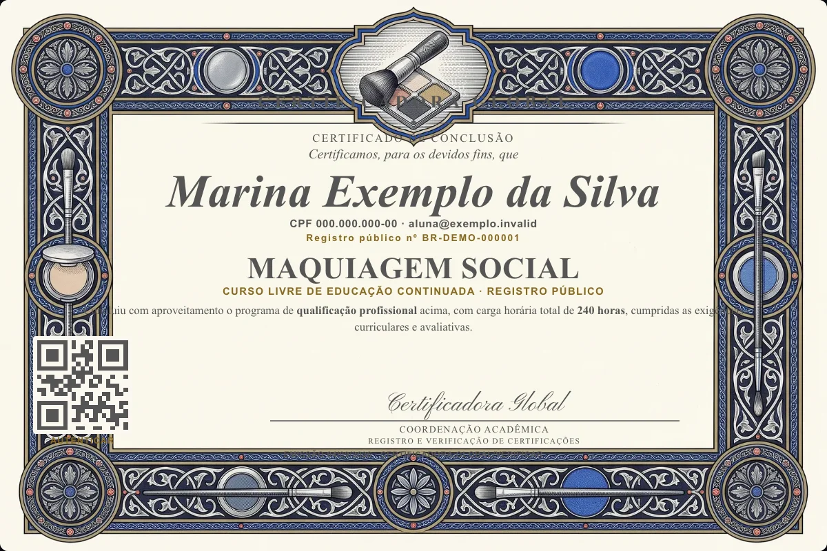Capa do curso Maquiagem Social
