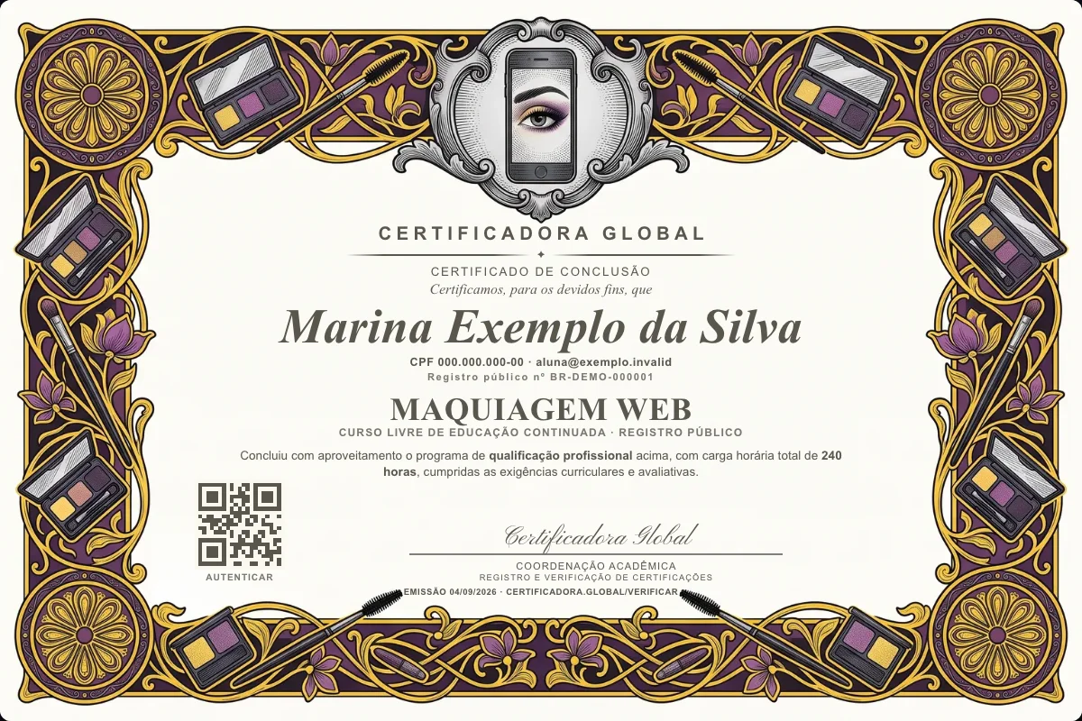 Capa do curso Maquiagem Web