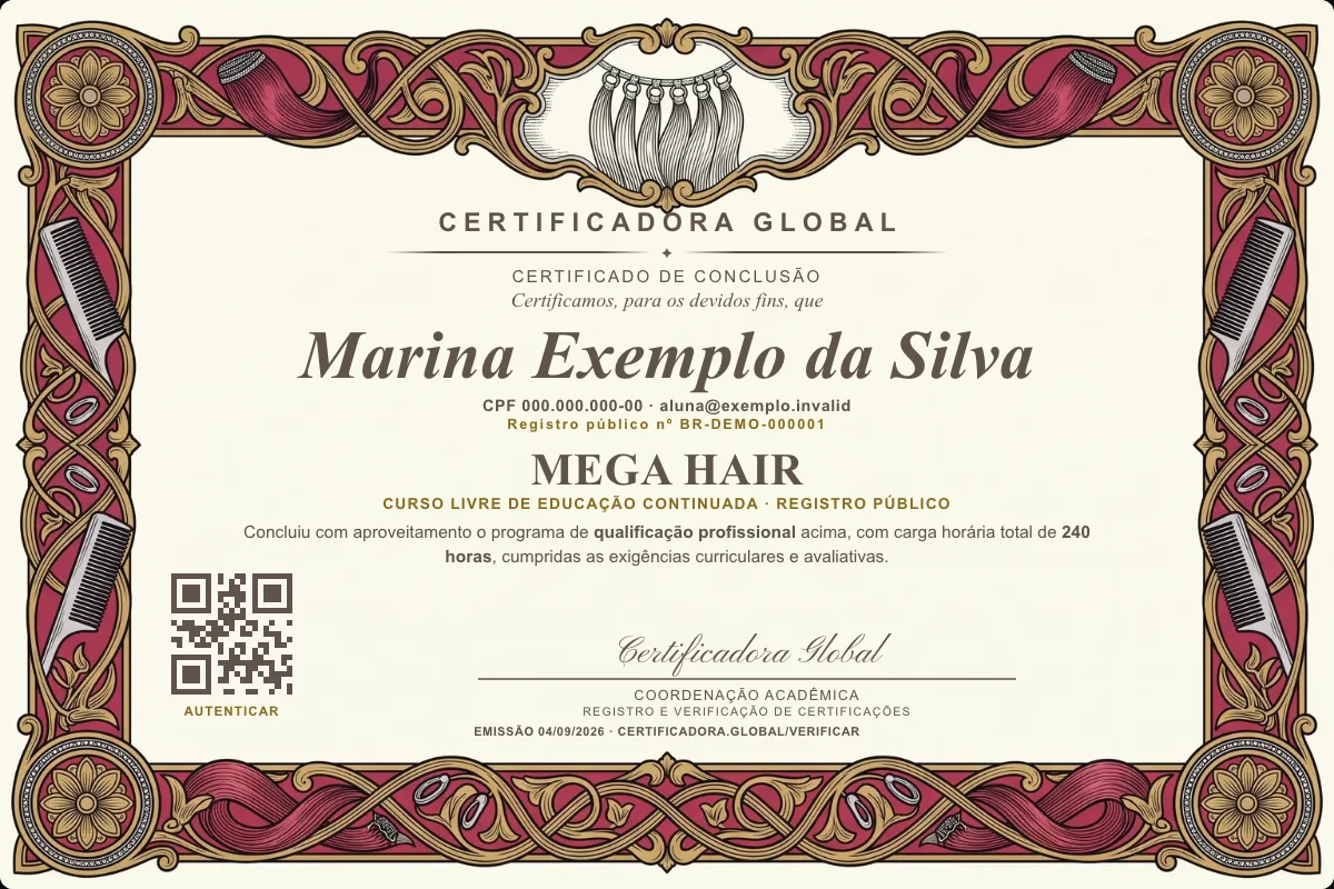 Capa do curso Mega Hair
