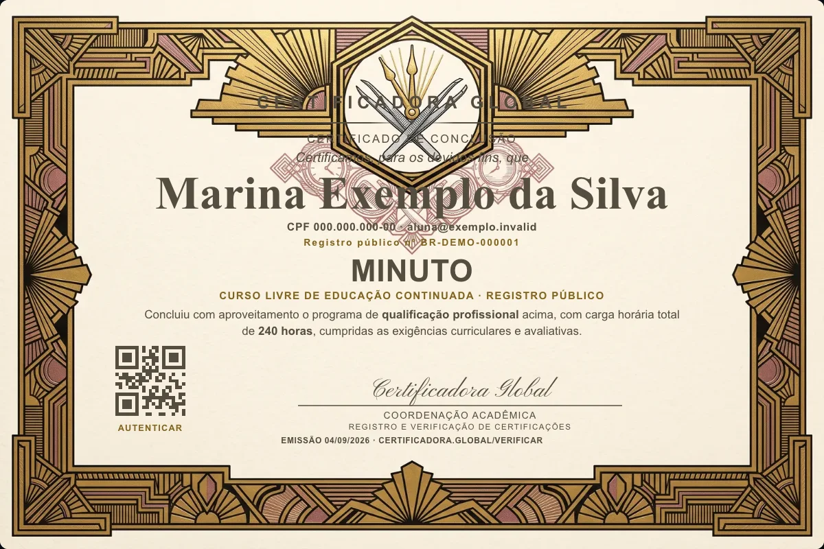 Capa do curso Minuto