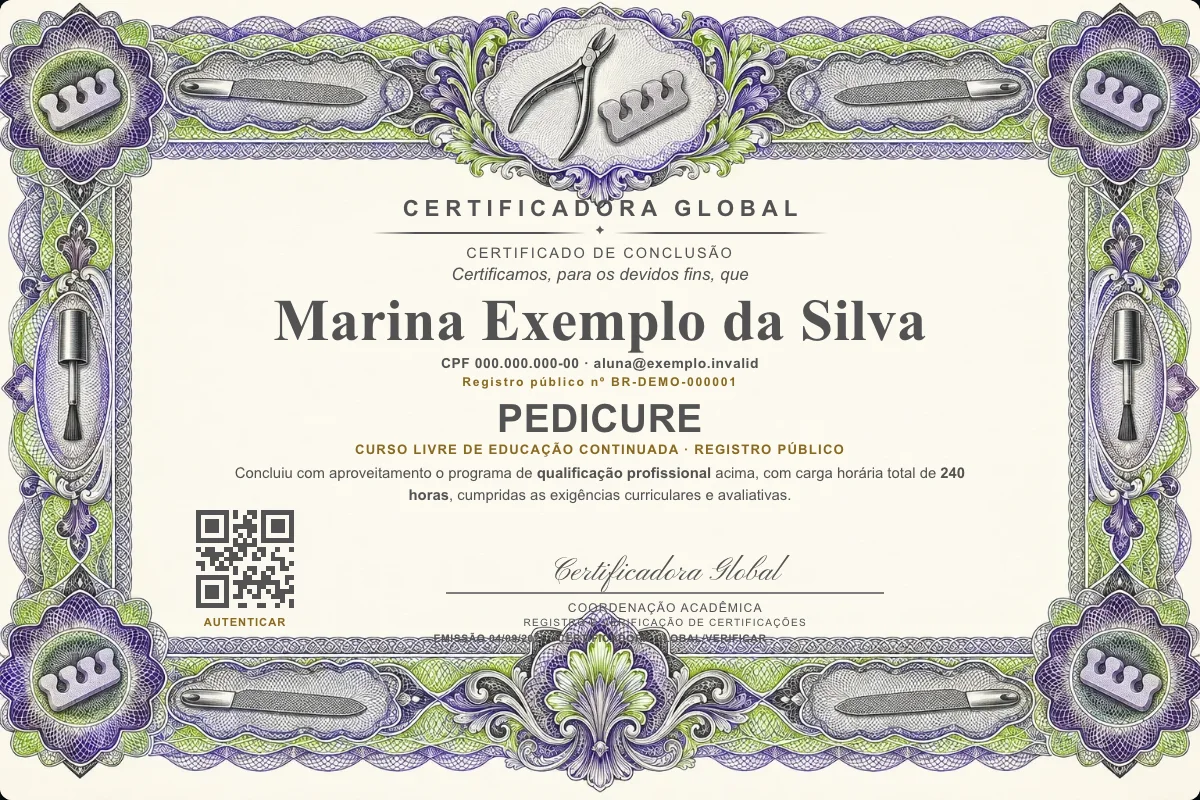 Capa do curso Pedicure