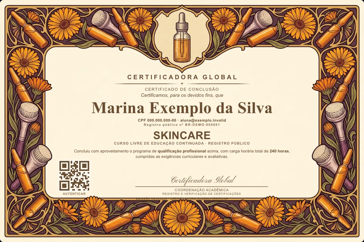 Capa do curso Skincare