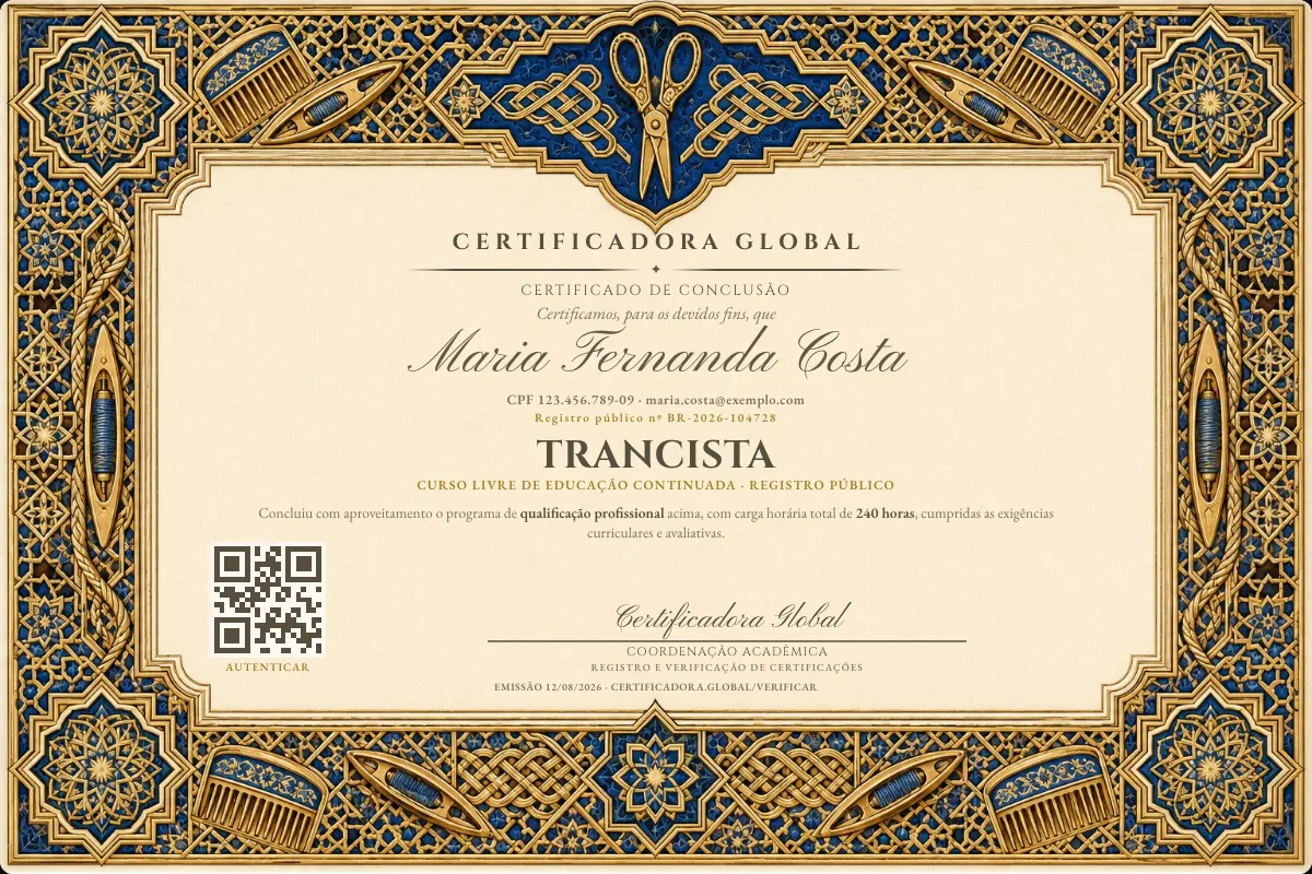 Capa do curso Trancista