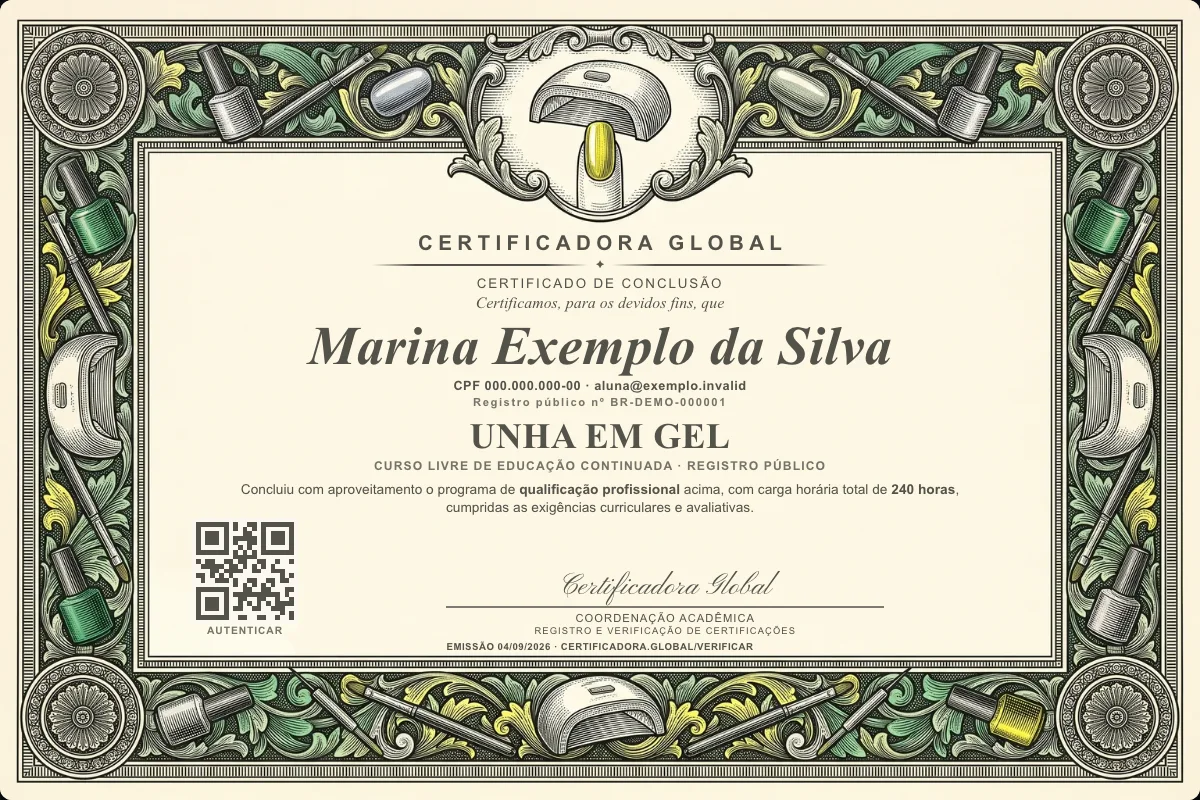 Capa do curso Unha em Gel