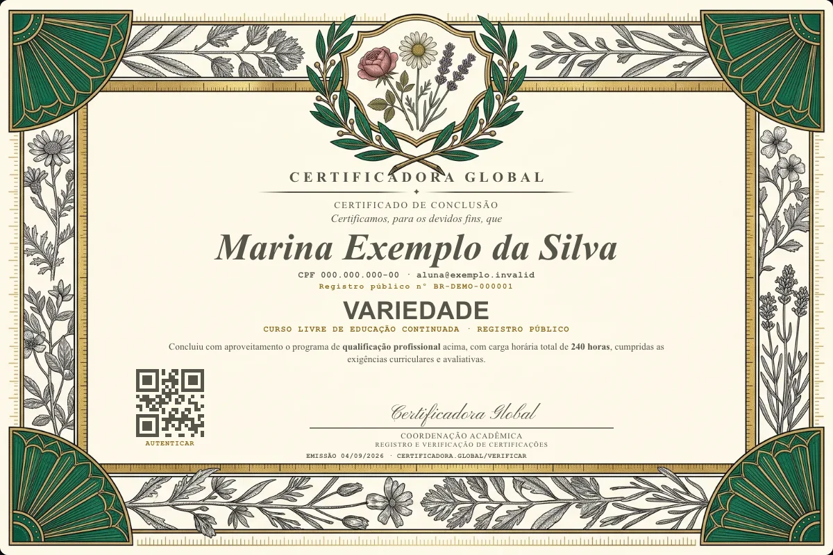 Capa do curso Variedade