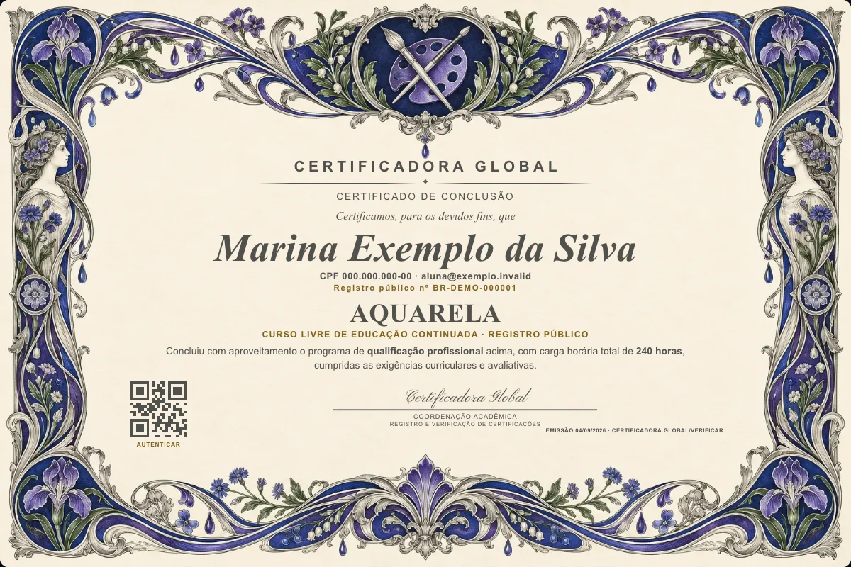 Capa do curso Aquarela