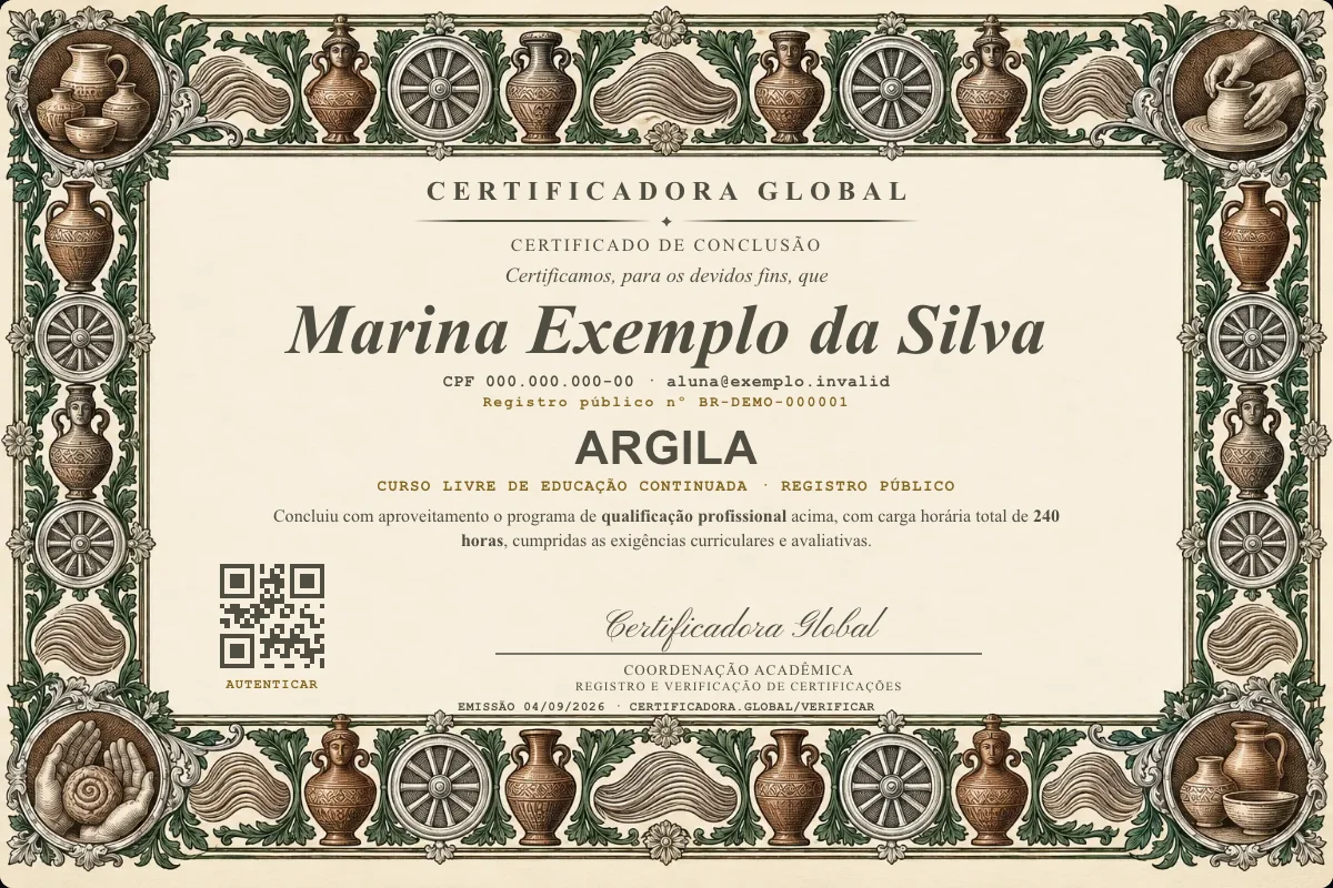 Capa do curso Argila
