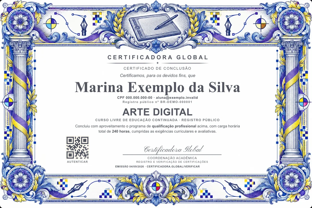 Capa do curso Arte Digital