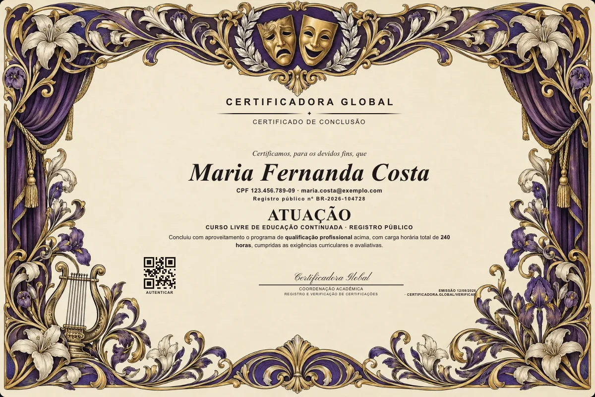 Capa do curso Atuação