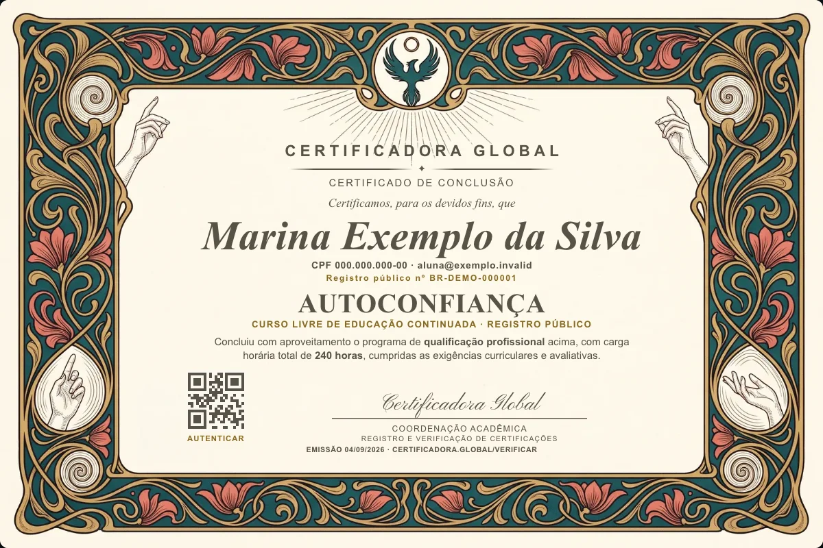 Capa do curso Autoconfiança