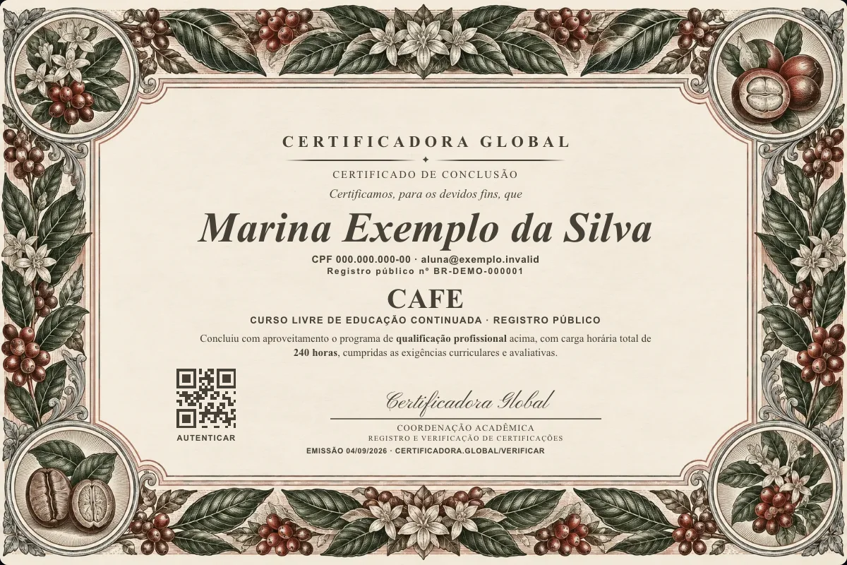 Capa do curso Cafe