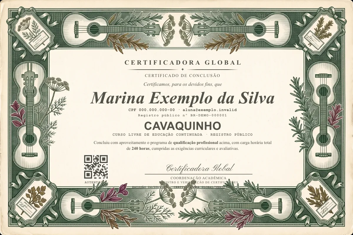 Capa do curso Cavaquinho