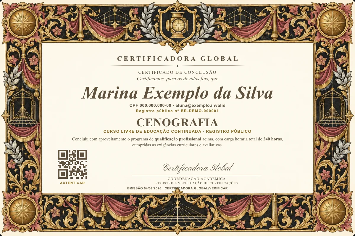 Capa do curso Cenografia