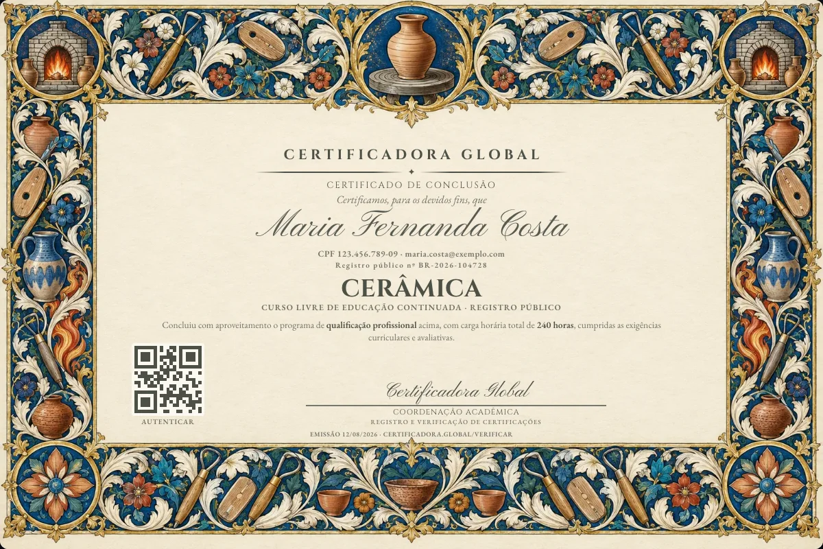 Capa do curso Cerâmica