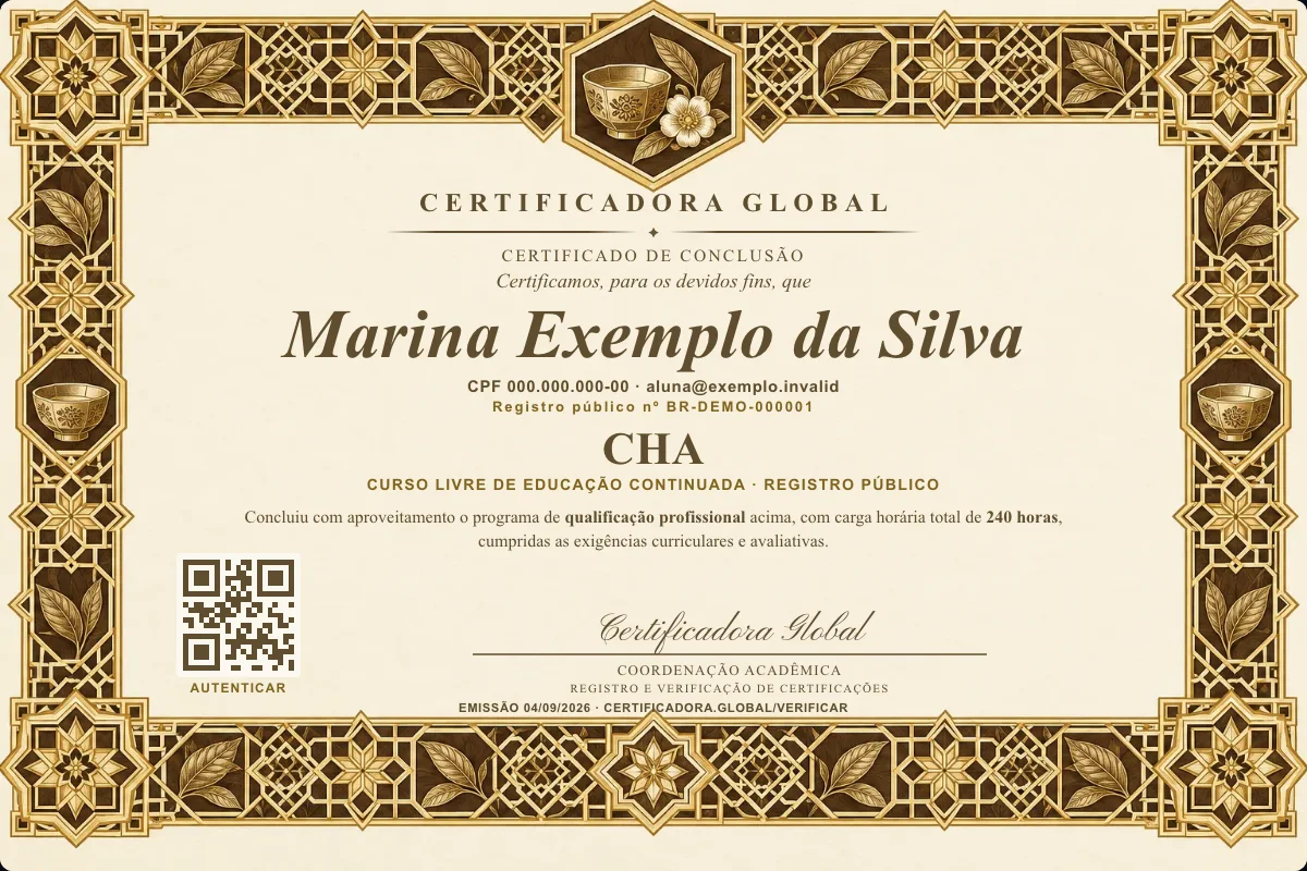 Capa do curso Cha