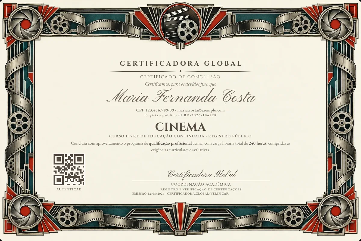 Capa do curso Cinema