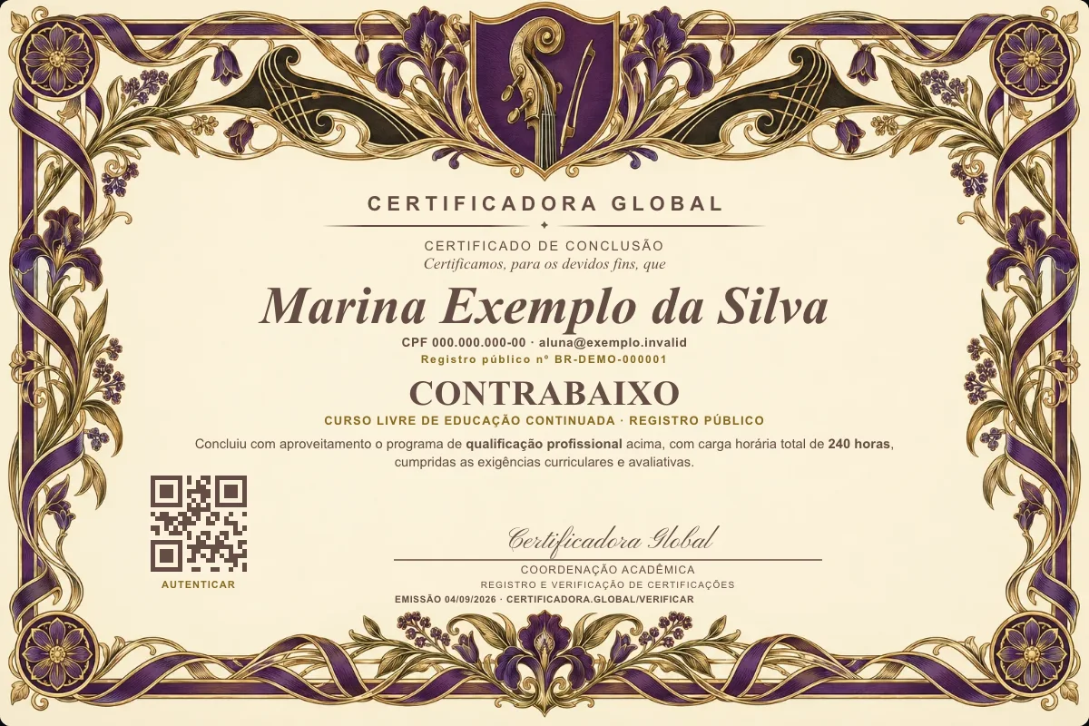 Capa do curso Contrabaixo
