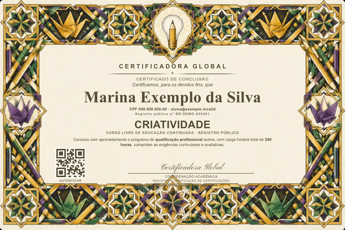 Capa do curso Criatividade