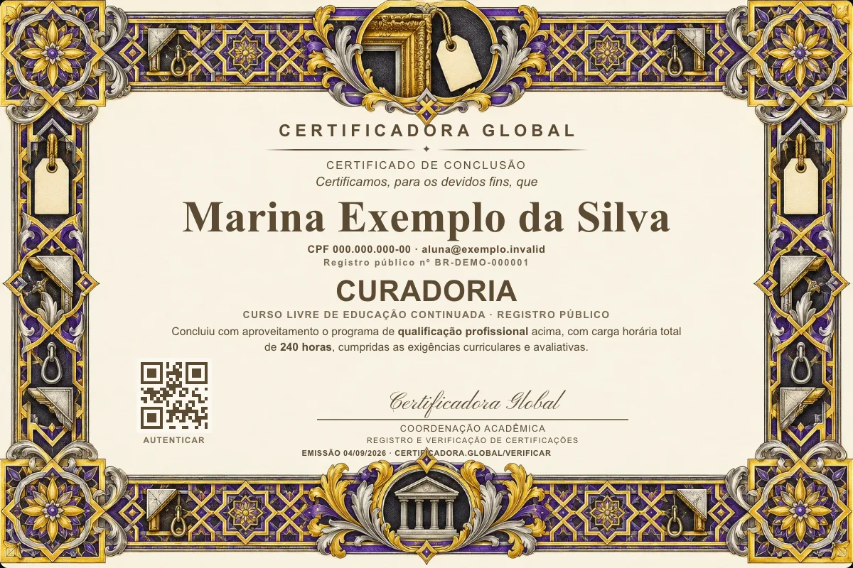 Capa do curso Curadoria