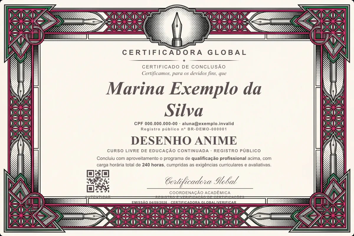 Capa do curso Desenho Anime