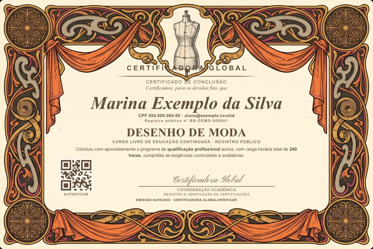 Capa do curso Desenho de Moda