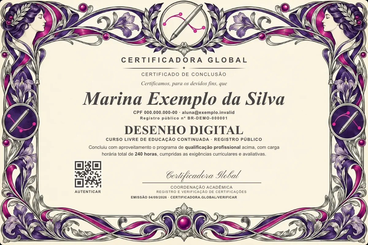 Capa do curso Desenho Digital