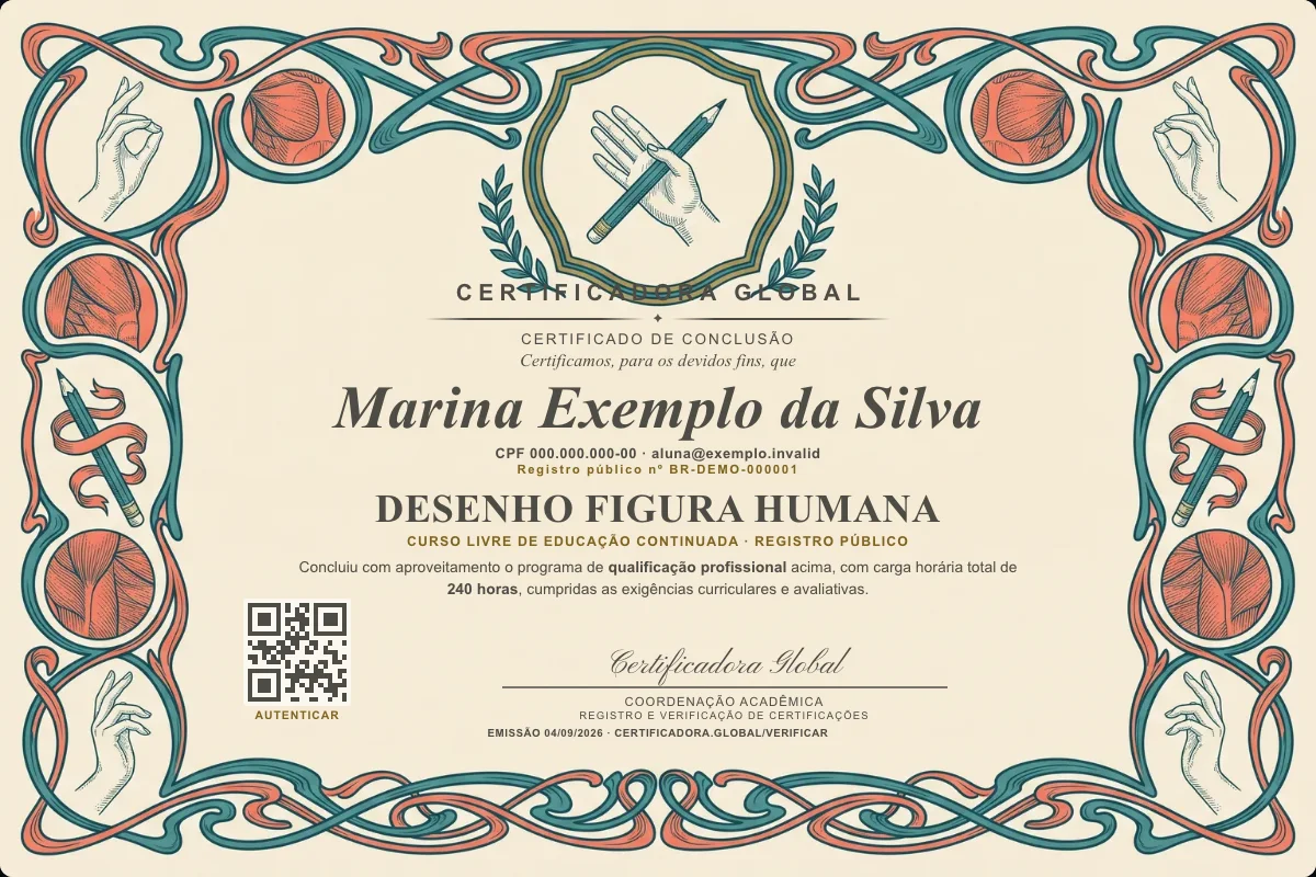 Capa do curso Desenho Figura Humana