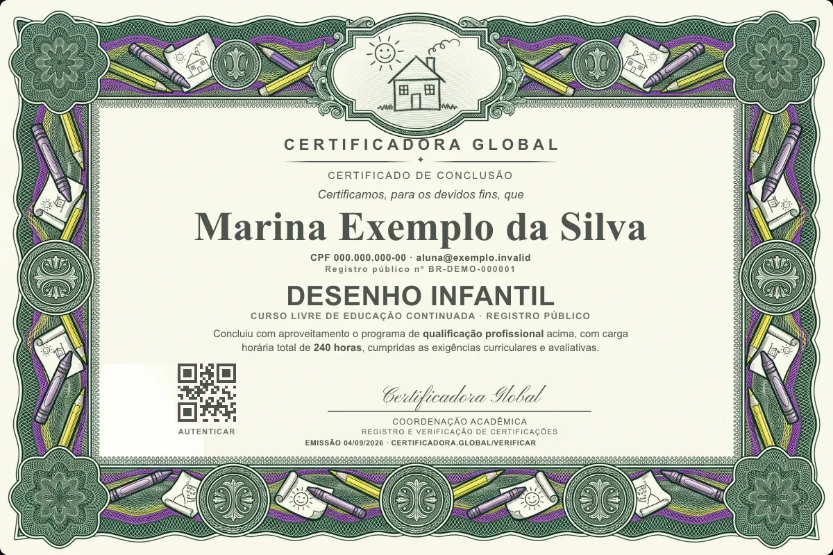 Capa do curso Desenho Infantil